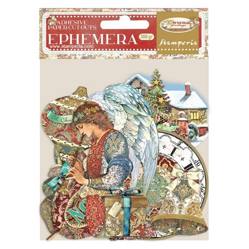 Stamperia Ephemera Christmas Greetings - Craftywaftyshop