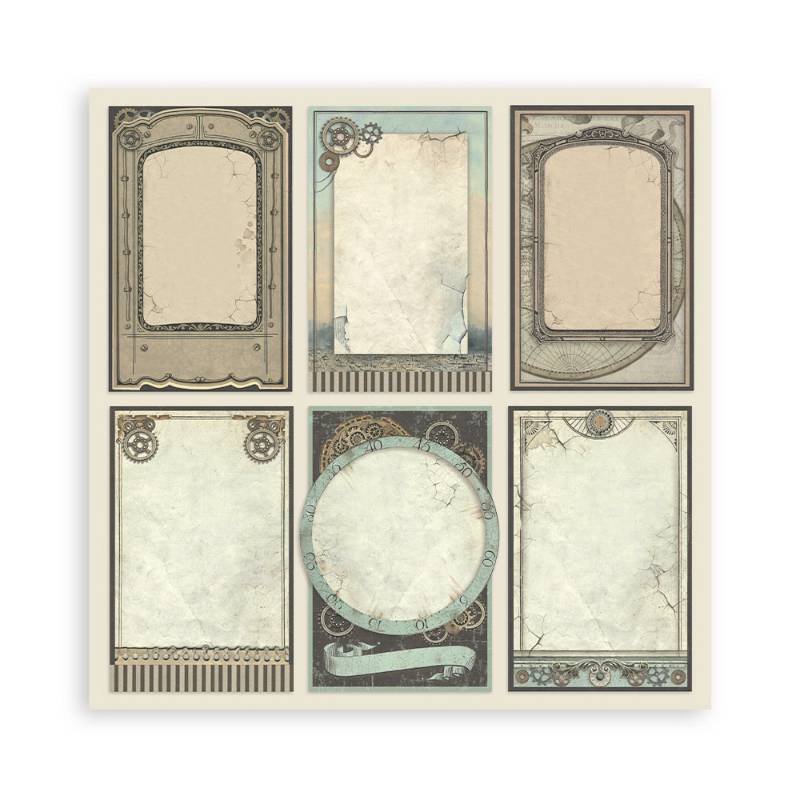 Stamperia Mini Scrapbooking Pad (8 x8 ) Voyages Fantastiques - Craftywaftyshop