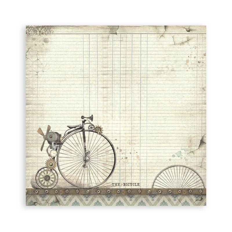 Stamperia Mini Scrapbooking Pad (8×8) Backgrounds Selection Voyages Fantastiques - Craftywaftyshop