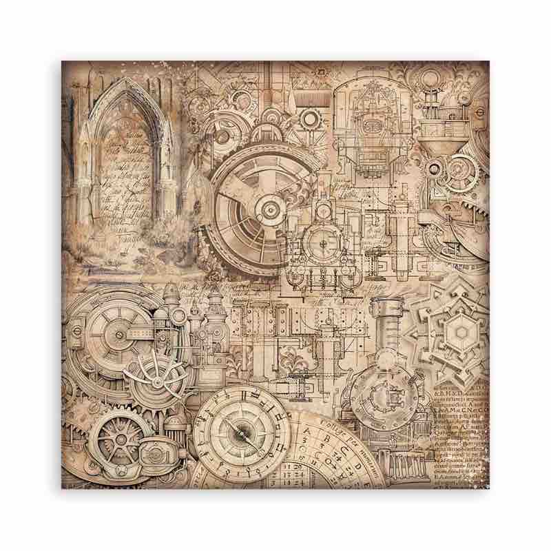 Stamperia Mini Scrapbooking Pad (8×8) Backgrounds Sir Vagabond In Fantasy World - Craftywaftyshop