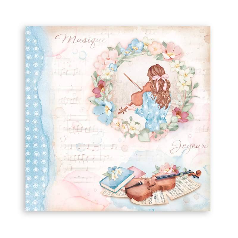 Stamperia Scrapbooking Pad 10 sheets 30.5 x 30.5(12×12) Create Happiness Oh Lá Lá - Craftywaftyshop