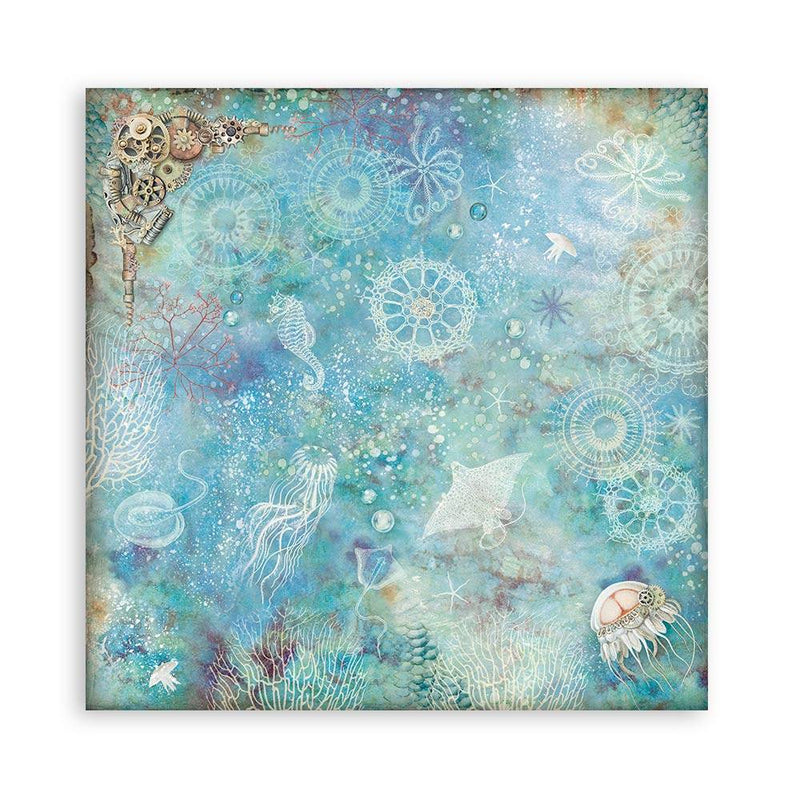 Stamperia Scrapbooking Pad 10 sheets 30.5 x 30.5(12×12) Songs Of The Sea - Craftywaftyshop