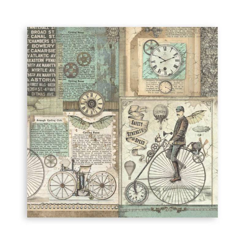 Stamperia Scrapbooking Pad (12 x 12) Voyages Fantastiques - Craftywaftyshop