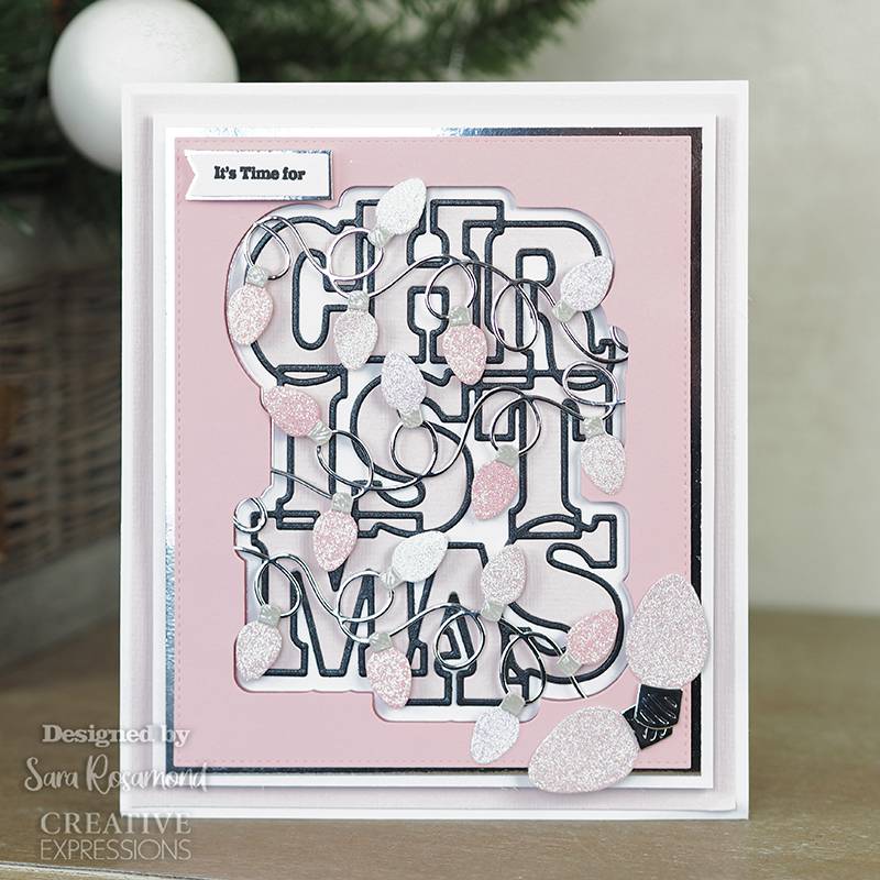 Sue Wilson Big Bold Words Christmas Craft Die & Stamp Set by Creative Expressions - Craftywaftyshop