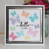 Sue Wilson Bold Shadowed Sentiments Hello Craft Die and Stamp Set by Creative Expressions - Craftywaftyshop