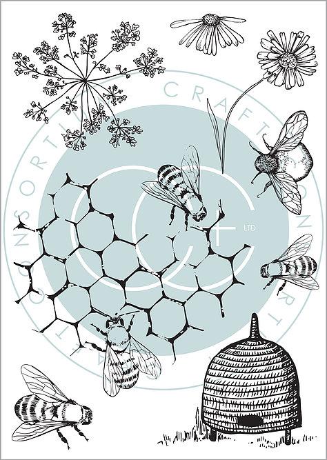 Tell the Bees Special Edition Stamp Set by Craft Consortium - Craftywaftyshop