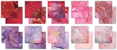 The Essential Craft Papers Ink Drops Rose 12 x 12 Paper Pad by Craft Consortium - Craftywaftyshop