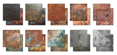 The Essential Craft Papers Metal Textures 12 x 12 Paper Pad by Craft Consortium - Craftywaftyshop