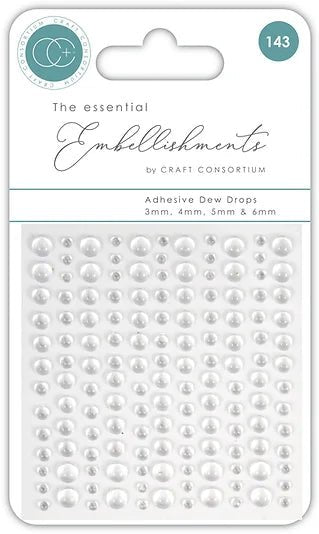 The Essential Embellishments Adhesive Dew Drops by Craft Consortium - Craftywaftyshop