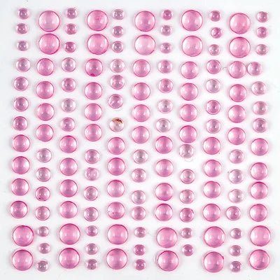 The Essential Embellishments Adhesive Dew Drops Pink by Craft Consortium - Craftywaftyshop