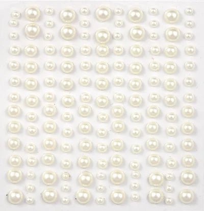 The Essential Embellishments Adhesive Pearls Natural by Craft Consortium - Craftywaftyshop