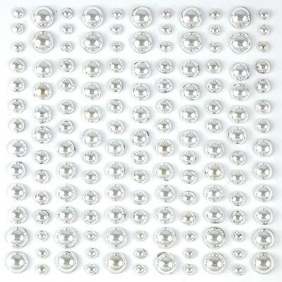 The Essential Embellishments Adhesive Pearls Silver by Craft Consortium - Craftywaftyshop