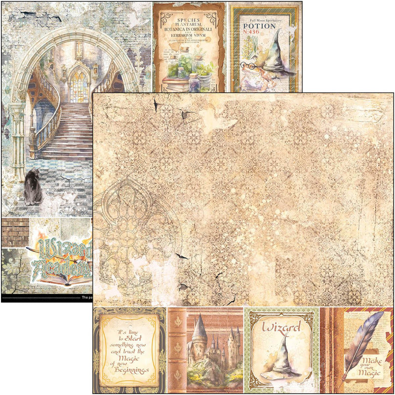 Wizard Academy Paper Pad 12 x 12 by Ciao Bella - Craftywaftyshop