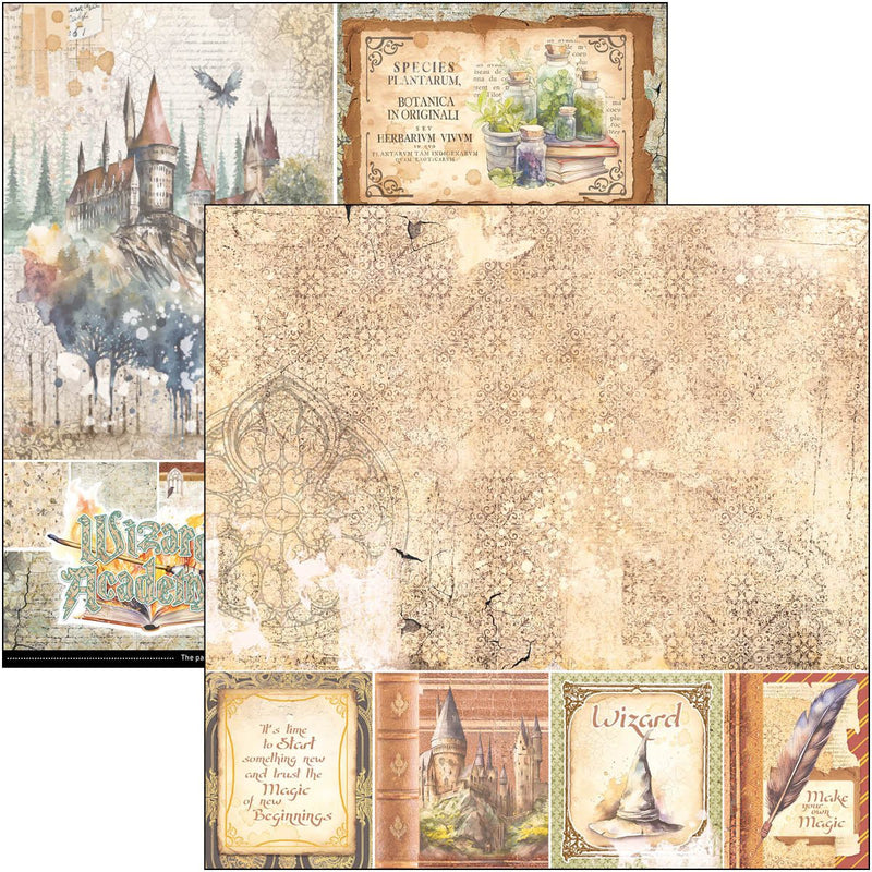 Wizard Academy Paper Pad 8 x 8 by Ciao Bella - Craftywaftyshop