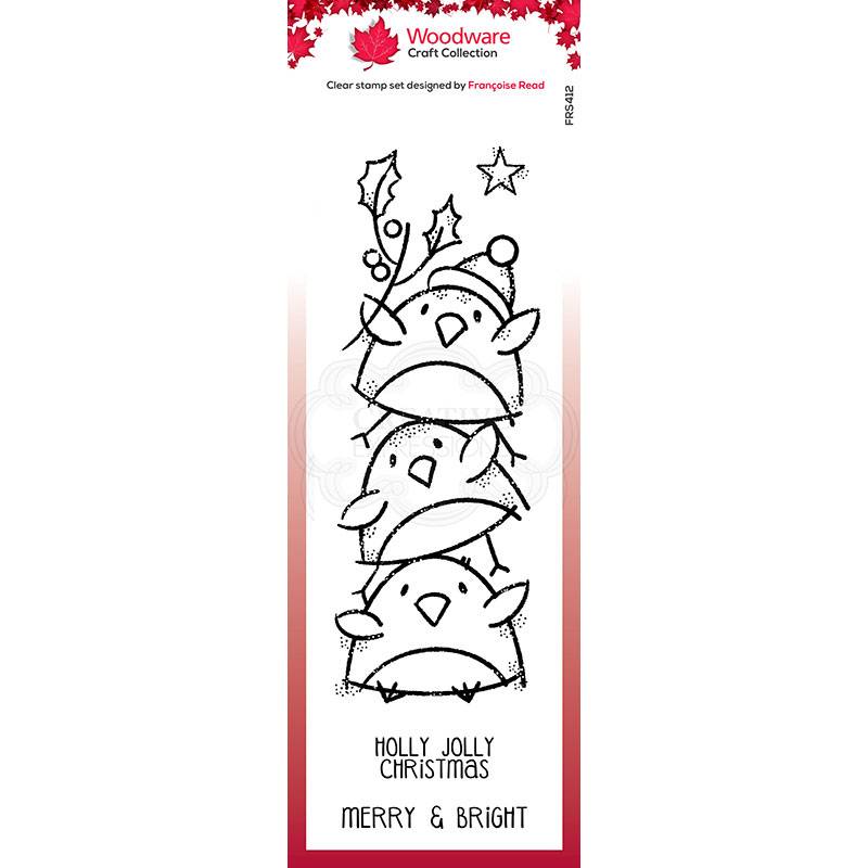 Woodware Clear Singles Robin Stack stamp by Creative Expressions - Craftywaftyshop