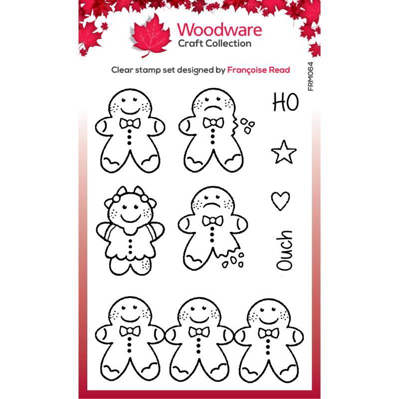 Woodware Clear Singles Tiny Gingerbread Men 3 in x 4 in Stamp by Creative Expressions - Craftywaftyshop