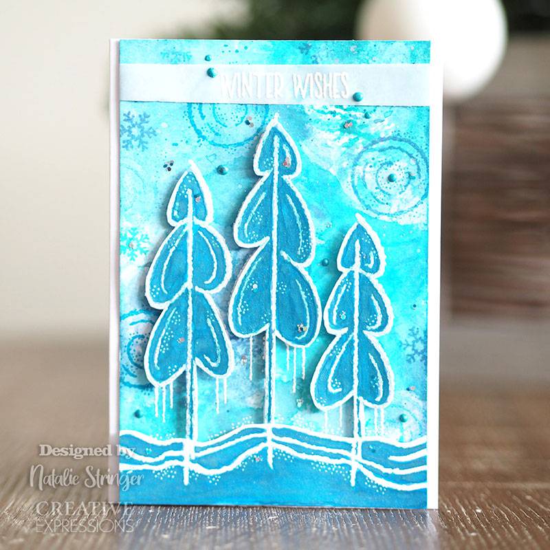 Woodware Clear Singles Winter Trees Stamp by Creative Expressions - Craftywaftyshop