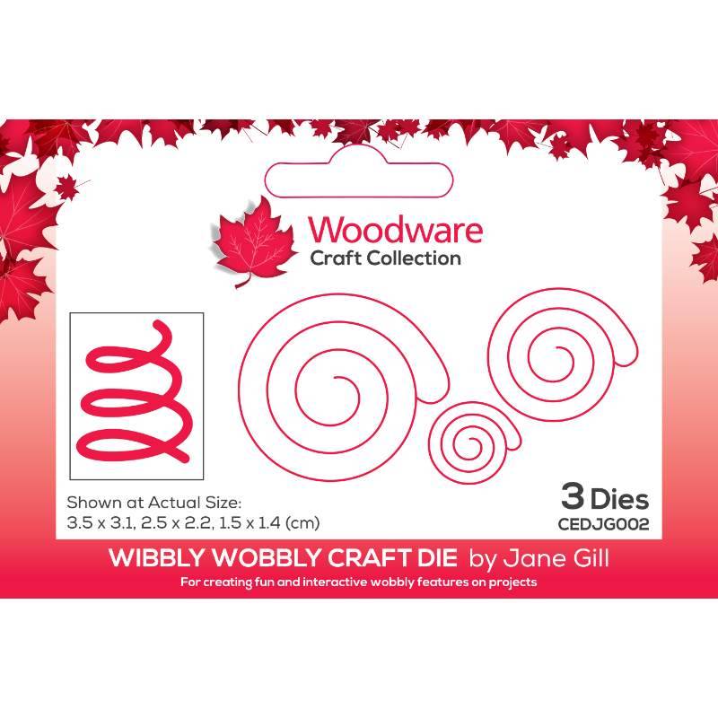 Woodware Jane Gill Wibbly Wobbly Craft Die by Creative Expressions - Craftywaftyshop