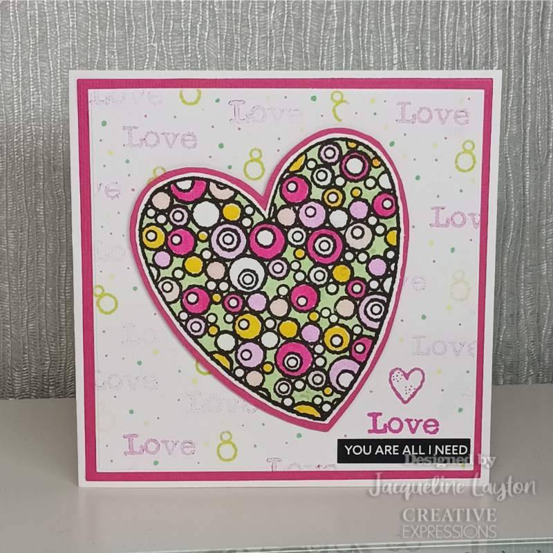 Wordies Sentiment Sheets – Be My Valentine Pk 4 6 in x 8 in by Creative Expressions - Craftywaftyshop
