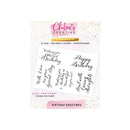 Birthday Greetings Photopolymer Stamp Set (A7) by Chloes Creative Cards