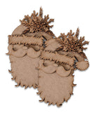 2 x Santa Claus Layered Ornaments MDF Wood Blanks by Polkadoodles - Craftywaftyshop