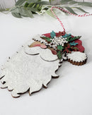 2 x Santa Claus Layered Ornaments MDF Wood Blanks by Polkadoodles - Craftywaftyshop