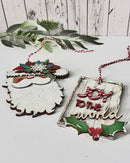 2 x Santa Claus Layered Ornaments MDF Wood Blanks by Polkadoodles - Craftywaftyshop