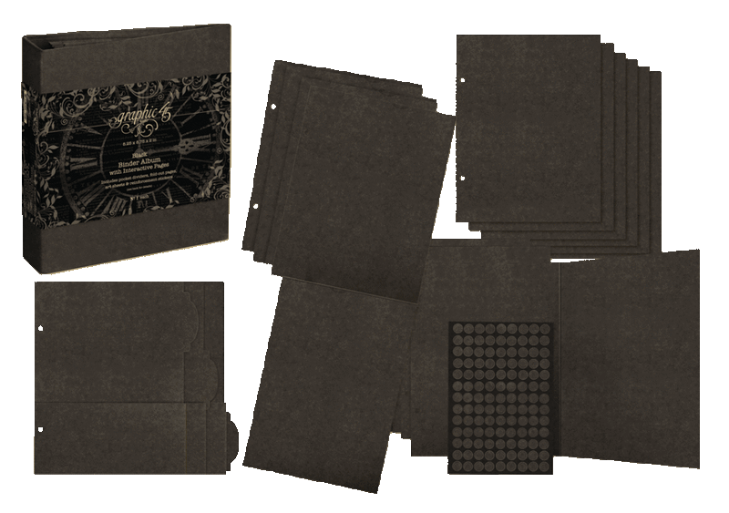 Binder Album with Interactive Pages Black by Graphic 45