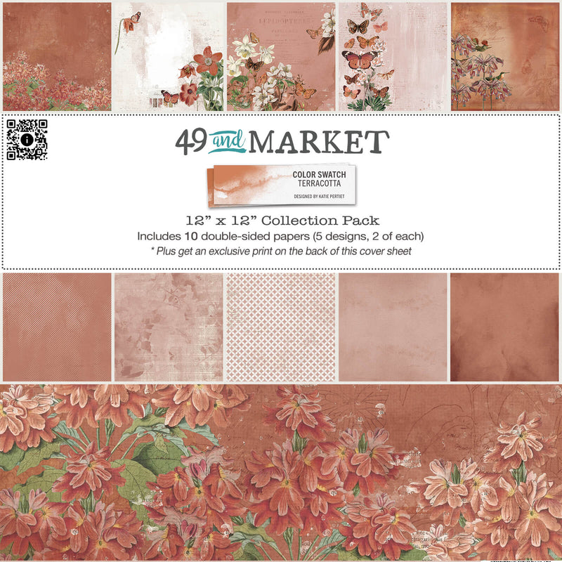 49 and Market Color Swatch Terracotta 12×12 Paper Collection Pack - Craftywaftyshop