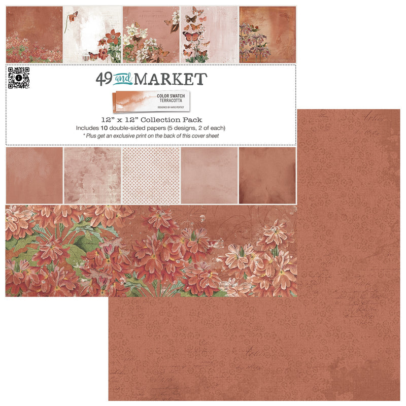 49 and Market Color Swatch Terracotta 12×12 Paper Collection Pack - Craftywaftyshop