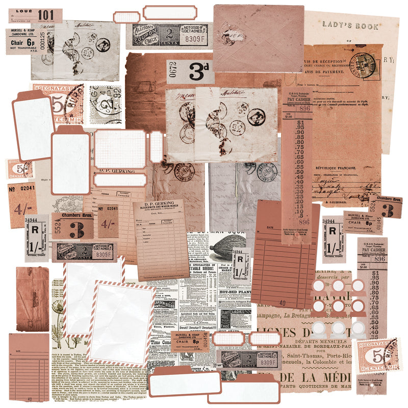 49 and Market Color Swatch Terracotta Ephemera Stackers - Craftywaftyshop
