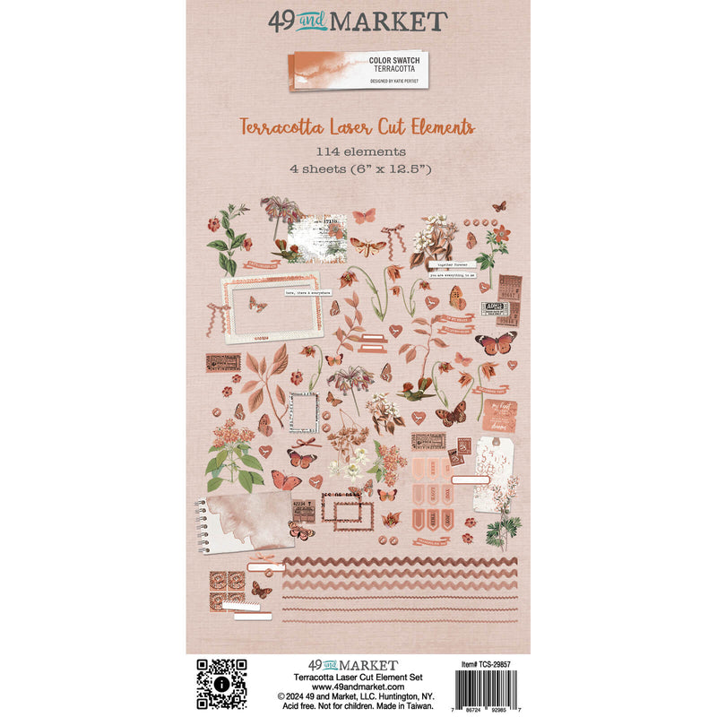 49 and Market Color Swatch Terracotta Laser Cut Elements - Craftywaftyshop