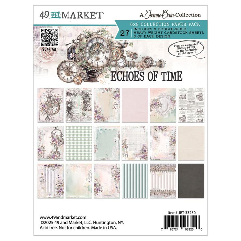 49 And Market Echoes Of Time Paper Pack 6"X8" - Craftywaftyshop