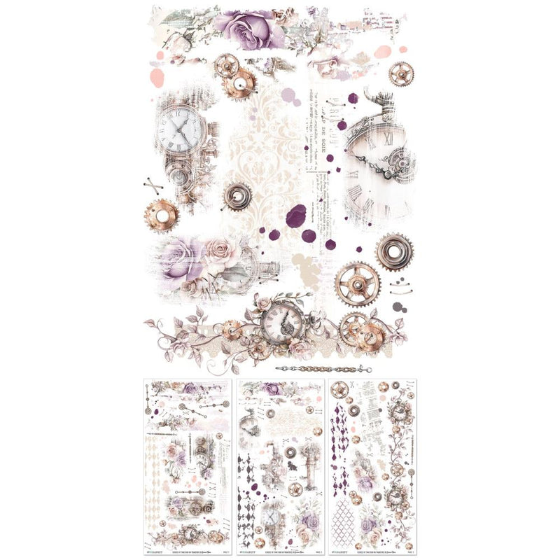 49 And Market Echoes Of Time Rub - On Transfer Set 6"X12" - Craftywaftyshop