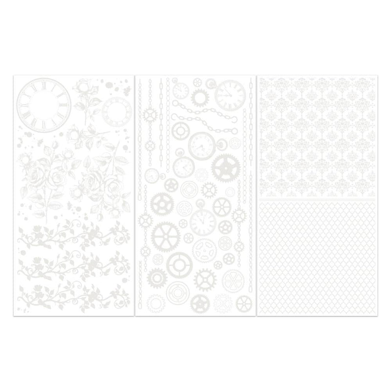 49 And Market Echoes Of Time Rub - On Transfer Set 6"X12" - Craftywaftyshop