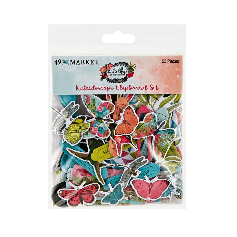 49 and Market Kaleidoscope Chipboard Set - Craftywaftyshop