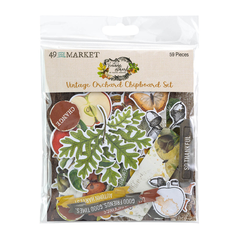 49 and Market Vintage Orchard Chipboard Die Cut Set - Craftywaftyshop