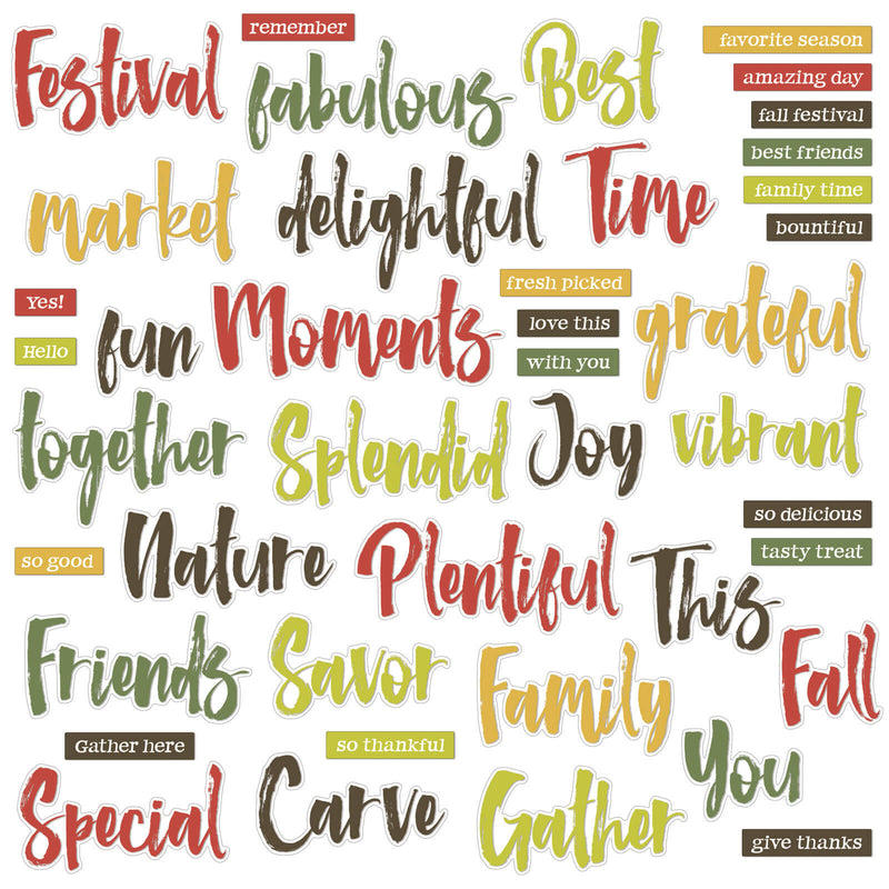 49 and Market Vintage Orchard Chipboard Die Cut Words - Craftywaftyshop