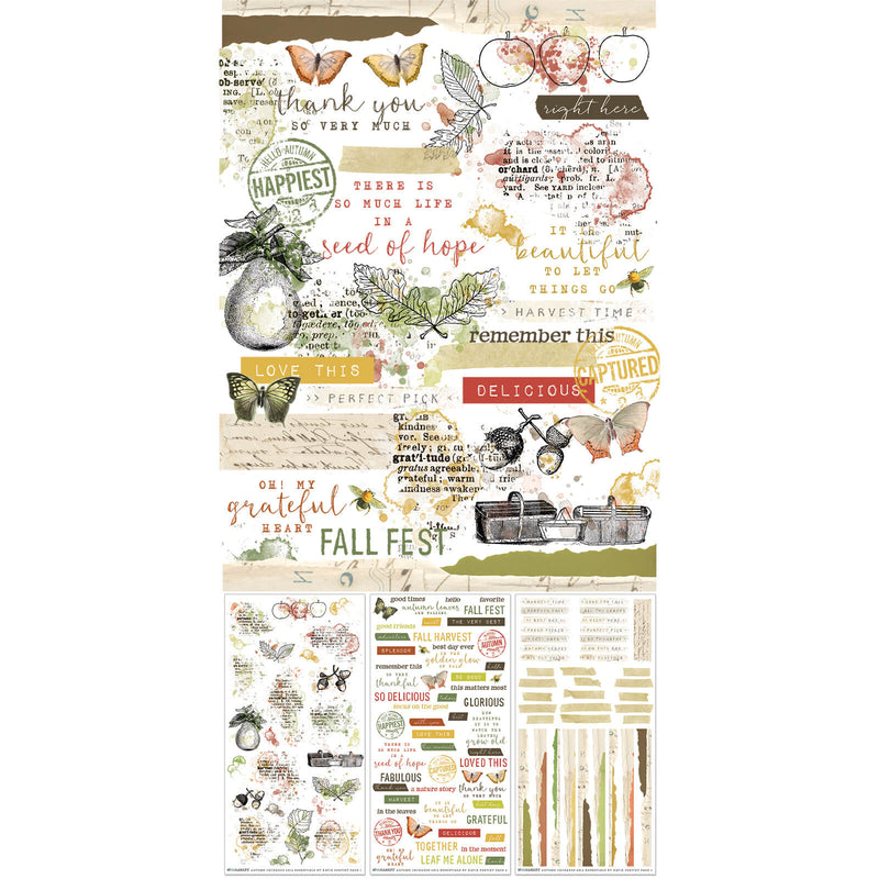 49 and Market Vintage Orchard Essentials Rub - on Transfer Set - Craftywaftyshop