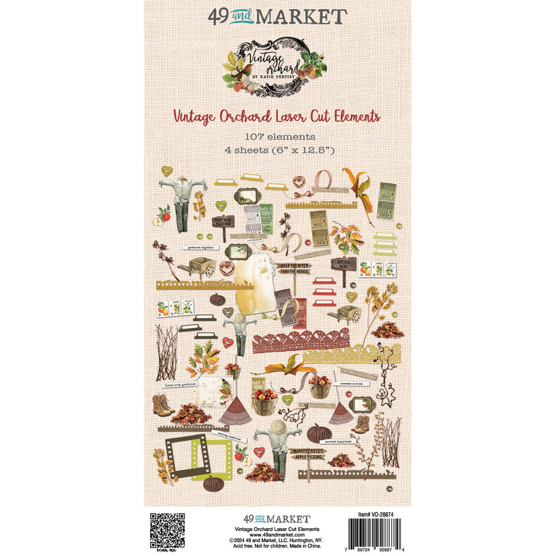 49 and Market Vintage Orchard Laser Cut Elements - Craftywaftyshop