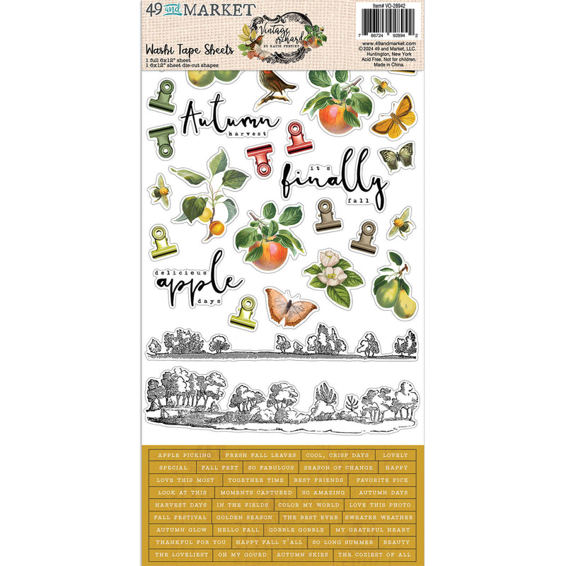49 and Market Vintage Orchard Washi Sheets - Craftywaftyshop