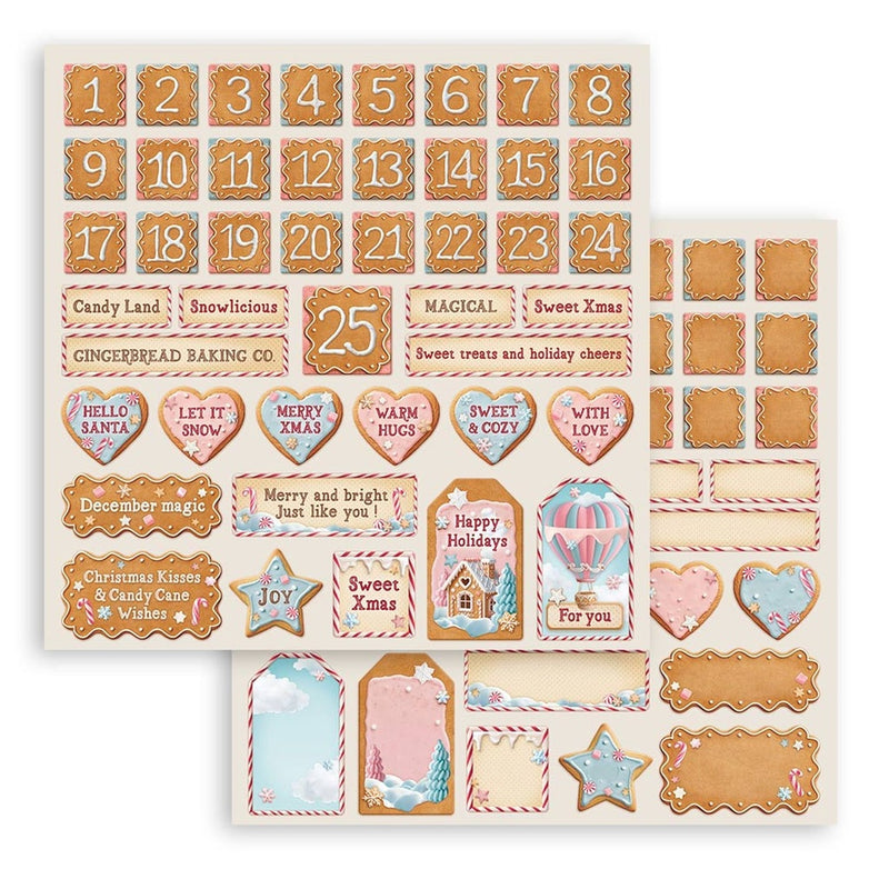 Stamperia - Candy Christmas - 12"x12" Double Sided Scrapbooking Pad