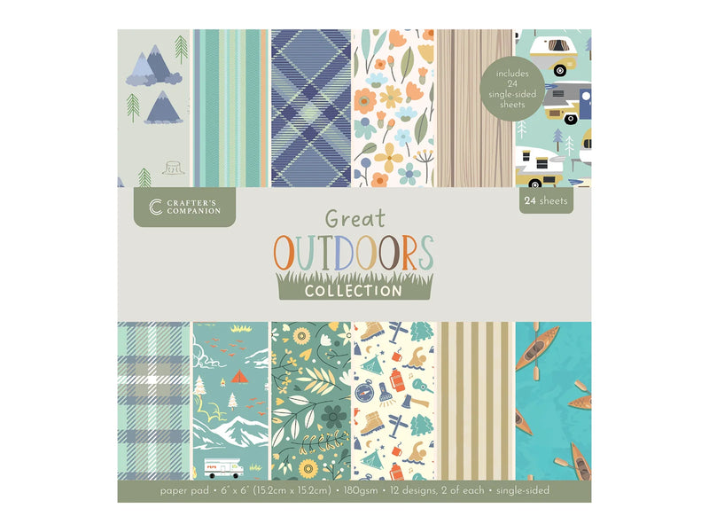 Crafters Companion The Great Outdoors 6 x 6 Paper Pad