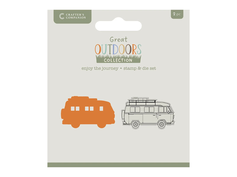 Crafters Companion The Great Outdoors Stamp & Die Set Enjoy the Journey