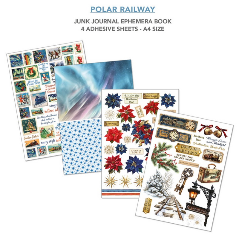 Ciao Bella Paper - Polar Railway - Junk Journal & Ephemera Book