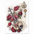 Ciao Bella Paper Bohemian Burgundy A4 Rice Paper Single-Sided Mixed x4 | CBRA015