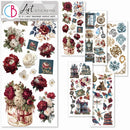 Ciao Bella Paper Bohemian Burgundy Art Stickers Transparent x5 | CBI018