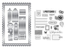 Crafter's Companion Retro Vacay Special Delivery Stamp, Die & Stencil Set | CC-RV-STD-STEN-SPDE
