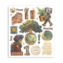 Stamperia - A New Beginning - Rub on selection cm 20.5x23 6 pages | SPDFLRBXG03