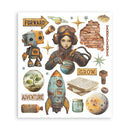 Stamperia - A New Beginning - Rub on selection cm 20.5x23 6 pages | SPDFLRBXG03